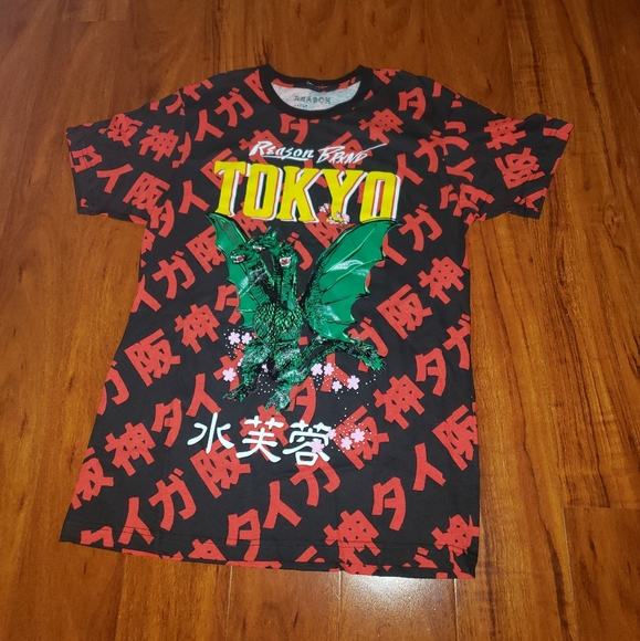 Just In: Mens Edgy Reason Brand Tokyo Dragon Tee - Picture 4 of 14